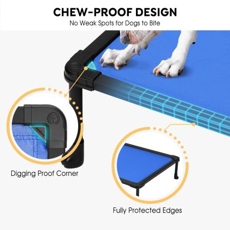 Veehoo Anti-chew Training Bed Blue Elevated Beds image4