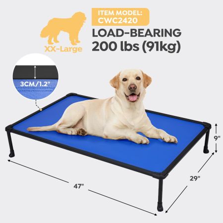 Veehoo Anti-chew Training Bed Blue Elevated Beds image2