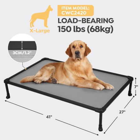 Veehoo Anti-chew Training Bed Gray Elevated Beds image2 Veehoo Anti-chew Training Bed Gray Elevated Beds image2