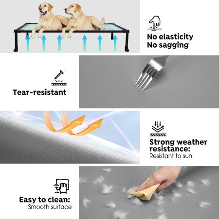 Veehoo Anti-chew Training Bed Gray Elevated Beds image3 Veehoo Anti-chew Training Bed Gray Elevated Beds image3