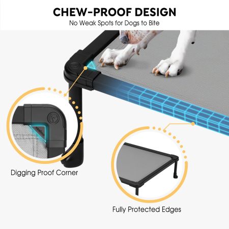Veehoo Anti-chew Training Bed Gray Elevated Beds image4 Veehoo Anti-chew Training Bed Gray Elevated Beds image4