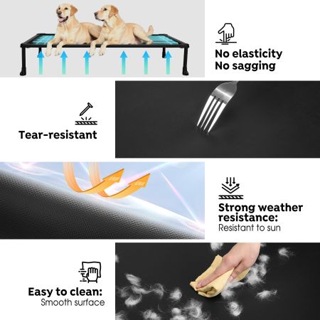 Veehoo Anti-chew Training Bed Black Elevated Beds image3 Veehoo Anti-chew Training Bed Black Elevated Beds image3