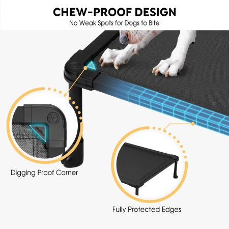 Veehoo Anti-chew Training Bed Black Elevated Beds image4 Veehoo Anti-chew Training Bed Black Elevated Beds image4