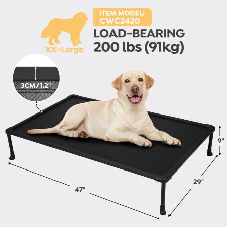 Veehoo Anti-chew Training Bed Black Elevated Beds image2 Veehoo Anti-chew Training Bed Black Elevated Beds image2