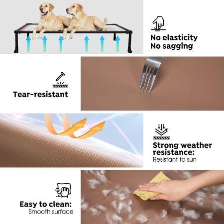 Veehoo Anti-chew Training Bed Brown Elevated Beds image3 Veehoo Anti-chew Training Bed Brown Elevated Beds image3