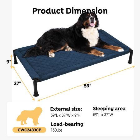 Veehoo Plush Fleece Elevated Dog Bed Gray Elevated Beds image13 Veehoo Plush Fleece Elevated Dog Bed Gray Elevated Beds image13