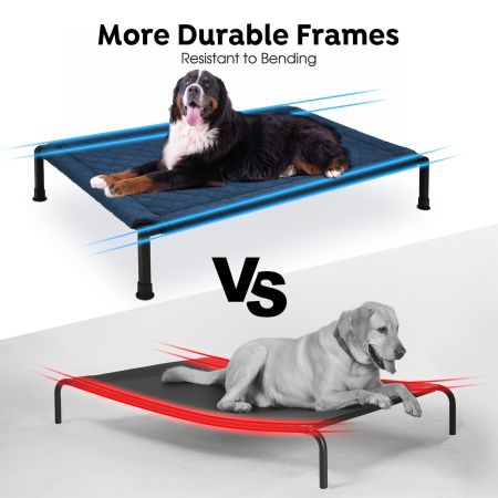 Veehoo Plush Fleece Elevated Dog Bed Gray Elevated Beds image6 Veehoo Plush Fleece Elevated Dog Bed Gray Elevated Beds image6