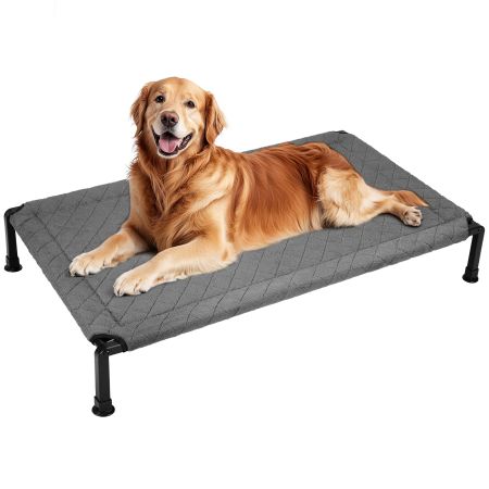 Veehoo Soft Plush Elevated Dog Bed Gray Sales image1 Veehoo Soft Plush Elevated Dog Bed Gray Sales image1