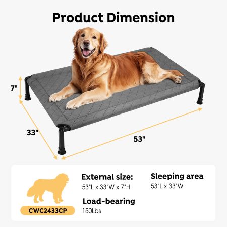 Veehoo Soft Plush Elevated Dog Bed Gray Sales image2 Veehoo Soft Plush Elevated Dog Bed Gray Sales image2