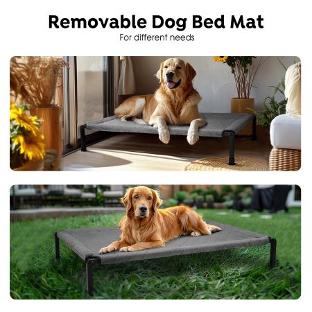 Veehoo Soft Plush Elevated Dog Bed Gray Sales image4 Veehoo Soft Plush Elevated Dog Bed Gray Sales image4