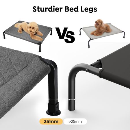 Veehoo Soft Plush Elevated Dog Bed Gray Sales image5 Veehoo Soft Plush Elevated Dog Bed Gray Sales image5