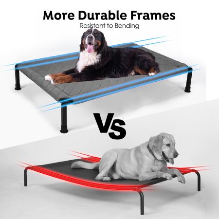 Veehoo Soft Plush Elevated Dog Bed Gray Sales image7 Veehoo Soft Plush Elevated Dog Bed Gray Sales image7
