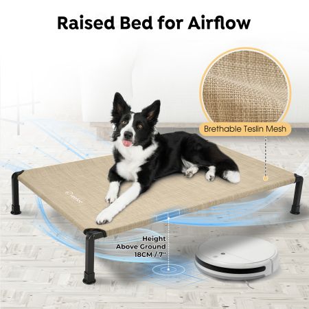 Veehoo Cooling Dog Bed with Washable & Breathable Teslin Mesh Gray Sales image2 Veehoo Cooling Dog Bed with Washable & Breathable Teslin Mesh Gray Sales image2