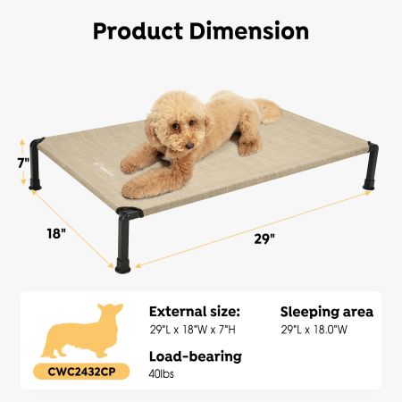 Veehoo Cooling Dog Bed with Washable & Breathable Teslin Mesh Gray Sales image7 Veehoo Cooling Dog Bed with Washable & Breathable Teslin Mesh Gray Sales image7