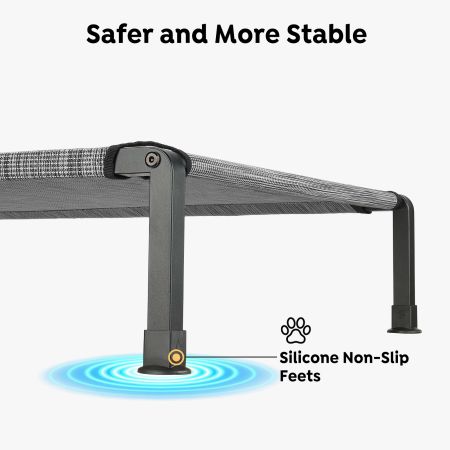 Veehoo Cooling Dog Bed with Washable & Breathable Teslin Mesh Silver Sales image4