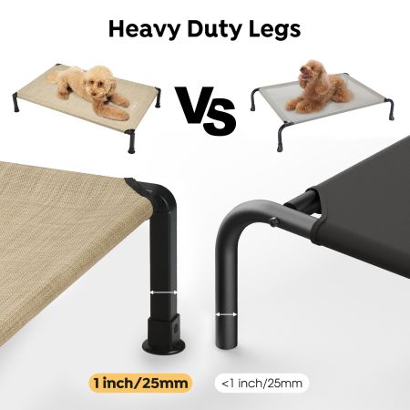 Veehoo Cooling Dog Bed with Washable & Breathable Teslin Mesh Beige Sales image5