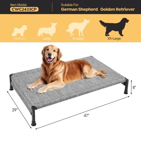 Veehoo Heavy Duty Elevated Dog Bed Silver Sales image2