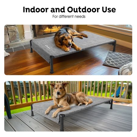 Veehoo Heavy Duty Elevated Dog Bed Silver Sales image4