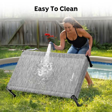 Veehoo Heavy Duty Elevated Dog Bed Silver Sales image7