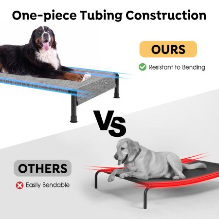 Veehoo Heavy Duty Elevated Dog Bed Silver Sales image8