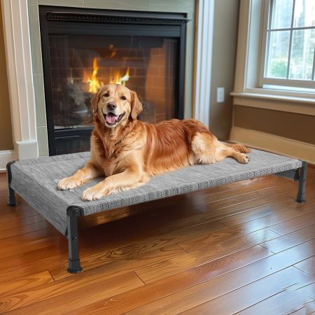 Veehoo Heavy Duty Elevated Dog Bed Silver Sales image9