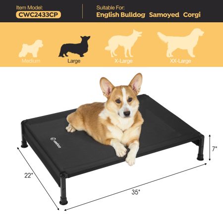 Veehoo Heavy Duty Elevated Dog Bed Black Sales image2 Veehoo Heavy Duty Elevated Dog Bed Black Sales image2