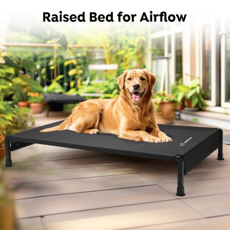 Veehoo Heavy Duty Elevated Dog Bed Black Sales image6 Veehoo Heavy Duty Elevated Dog Bed Black Sales image6