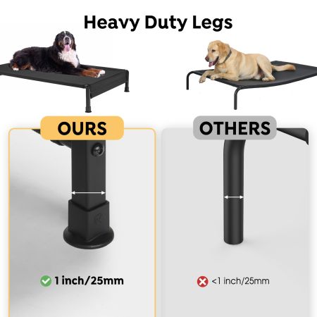 Veehoo Heavy Duty Elevated Dog Bed Black Sales image5
