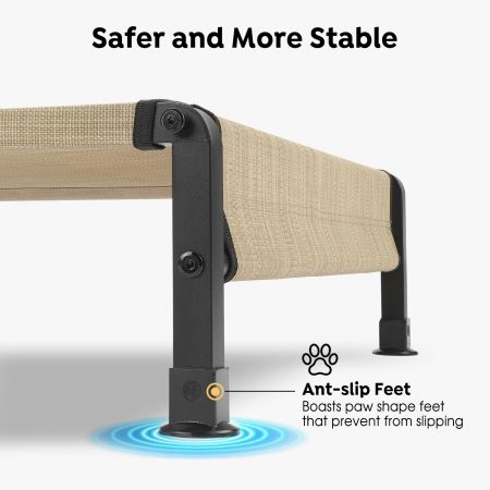 Veehoo Heavy Duty Elevated Dog Bed Beige Sales image3