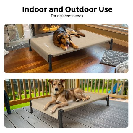 Veehoo Heavy Duty Elevated Dog Bed Beige Sales image4