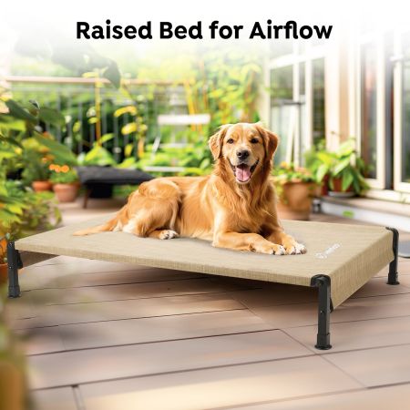 Veehoo Heavy Duty Elevated Dog Bed Beige Sales image6 Veehoo Heavy Duty Elevated Dog Bed Beige Sales image6