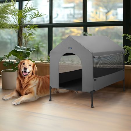 Veehoo Stable Dog House Gray Pens & Crates image6