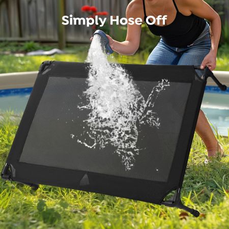 Veehoo Heavy Denier Mesh Elevated Dog Bed Black Sales image5