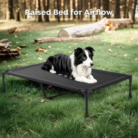 Veehoo Heavy Denier Mesh Elevated Dog Bed Black Sales image6