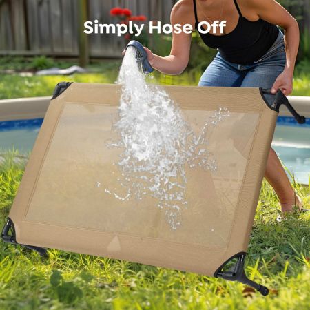 Veehoo Heavy Denier Mesh Elevated Dog Bed Brown Sales image5 Veehoo Heavy Denier Mesh Elevated Dog Bed Brown Sales image5