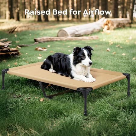 Veehoo Heavy Denier Mesh Elevated Dog Bed Brown Sales image6 Veehoo Heavy Denier Mesh Elevated Dog Bed Brown Sales image6