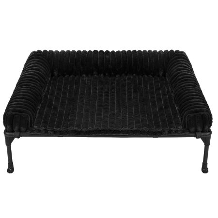 Veehoo Cooling Dog Bed with Removable Fluffy Plush Cushion Black Elevated Beds image11 Veehoo Cooling Dog Bed with Removable Fluffy Plush Cushion Black Elevated Beds image11