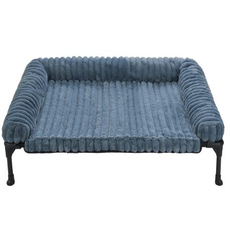 Veehoo Cooling Dog Bed with Removable Fluffy Plush Cushion Blue Elevated Beds image7 Veehoo Cooling Dog Bed with Removable Fluffy Plush Cushion Blue Elevated Beds image7