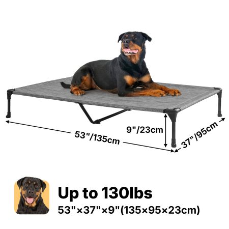 Veehoo Outdoor Cooling Elevated Dog Bed in Multiple Sizes and Colors Silver New Arrivals image1 Veehoo Outdoor Cooling Elevated Dog Bed in Multiple Sizes and Colors Silver New Arrivals image1