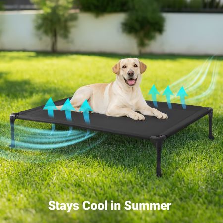 Veehoo Outdoor Cooling Elevated Dog Bed in Multiple Sizes and Colors Gray New Arrivals image2
