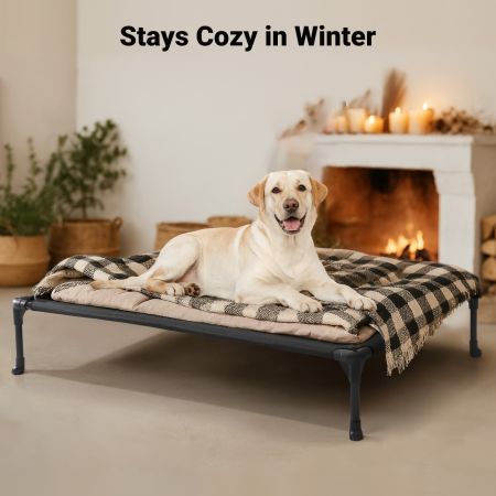 Veehoo Outdoor Cooling Elevated Dog Bed in Multiple Sizes and Colors Gray New Arrivals image3