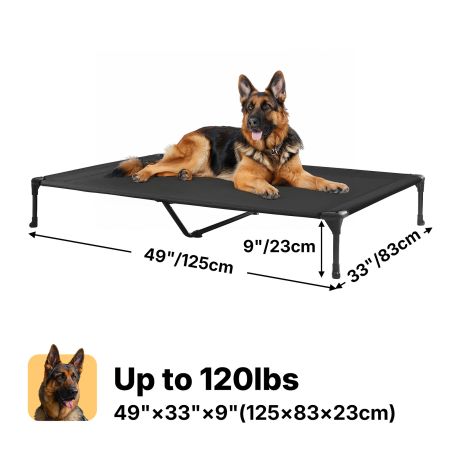 Veehoo Outdoor Cooling Elevated Dog Bed in Multiple Sizes and Colors Black New Arrivals image1 Veehoo Outdoor Cooling Elevated Dog Bed in Multiple Sizes and Colors Black New Arrivals image1
