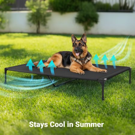 Veehoo Outdoor Cooling Elevated Dog Bed in Multiple Sizes and Colors Black New Arrivals image2 Veehoo Outdoor Cooling Elevated Dog Bed in Multiple Sizes and Colors Black New Arrivals image2