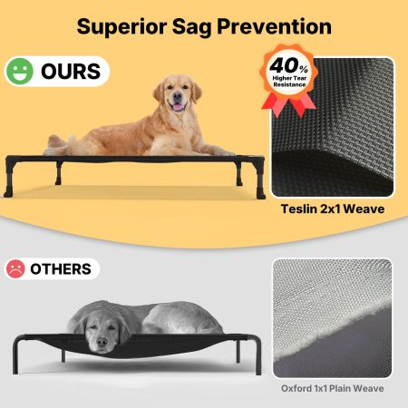 Veehoo Outdoor Cooling Elevated Dog Bed in Multiple Sizes and Colors Beige Sales image7