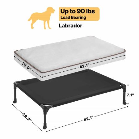 Veehoo Waterproof Stain Resistant Elevated Dog Bed Orthopedic Foam Beds image4