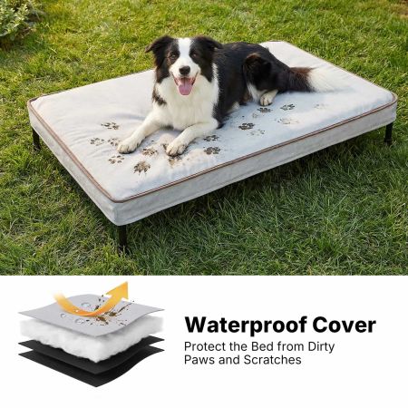 Veehoo Waterproof Stain Resistant Elevated Dog Bed Orthopedic Foam Beds image2