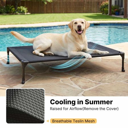 Veehoo Waterproof Stain Resistant Elevated Dog Bed Orthopedic Foam Beds image5