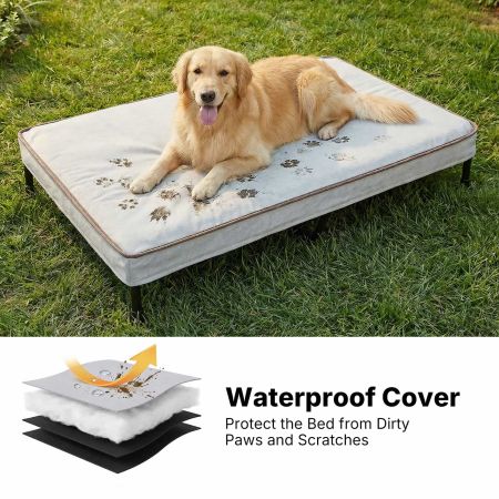 Veehoo Waterproof Stain Resistant Elevated Dog Bed Gray Sales image4 Veehoo Waterproof Stain Resistant Elevated Dog Bed Gray Sales image4