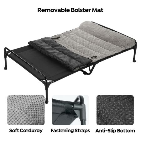 Veehoo Elevated Dog Bed with Bolster Gray Sales image4