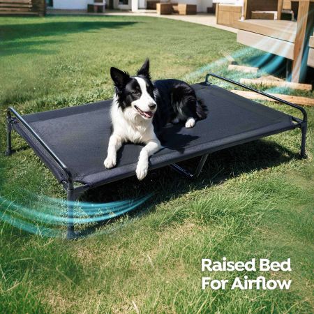 Veehoo Elevated Dog Bed with Bolster Gray Sales image5